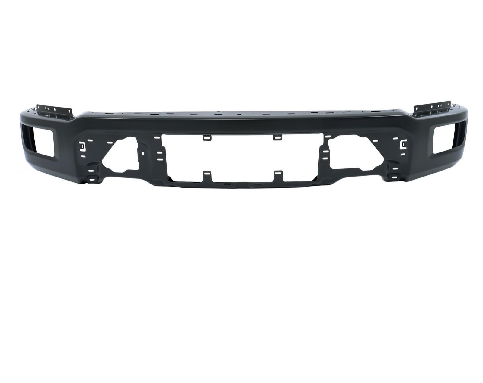 24-25 Ford F150 Steel Front Bumper Face Bar Black Steel (No Sensor Holes)