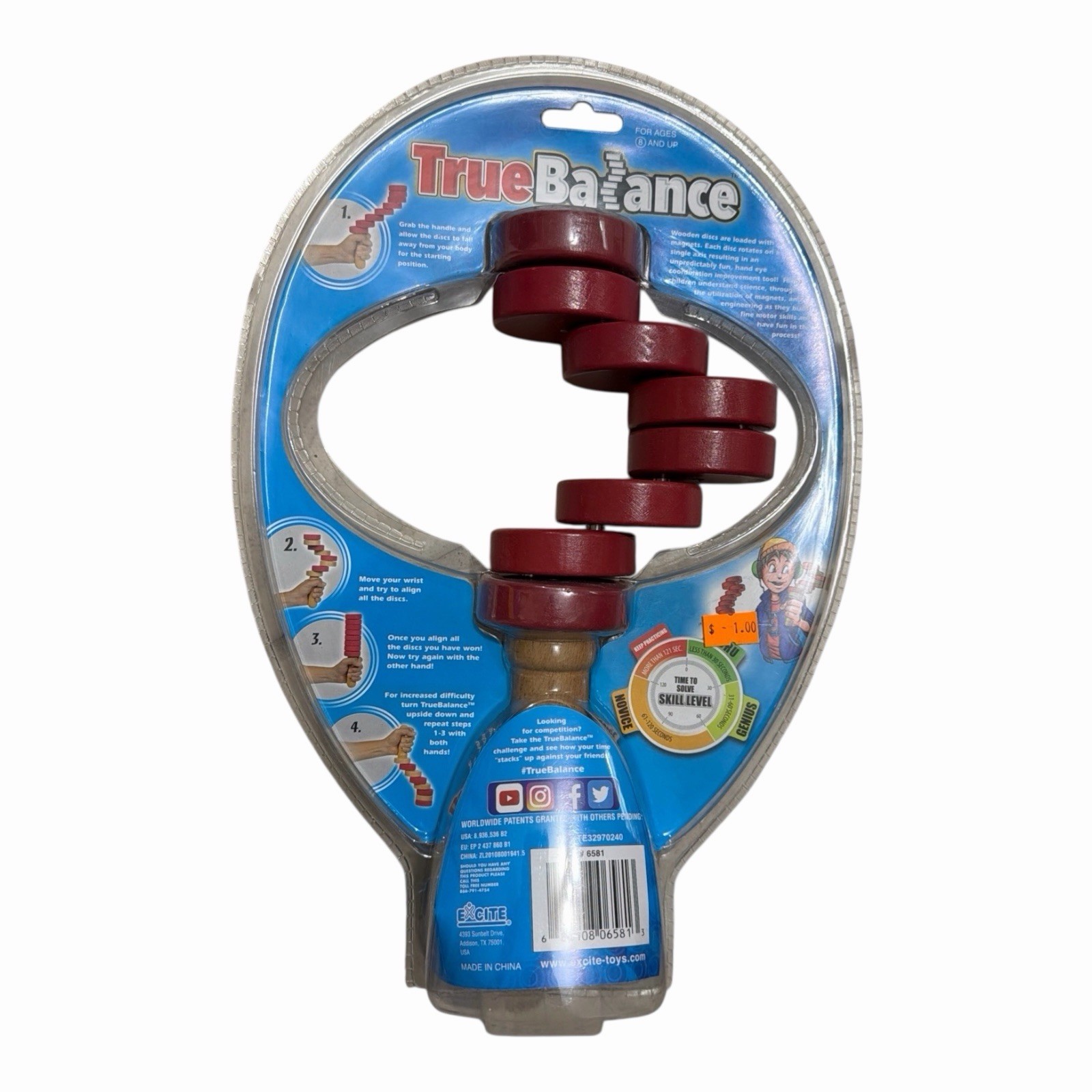 Brand New Kids True Balance Stack to Solve STEM Wooden Game Puzzle Toy by Excite
