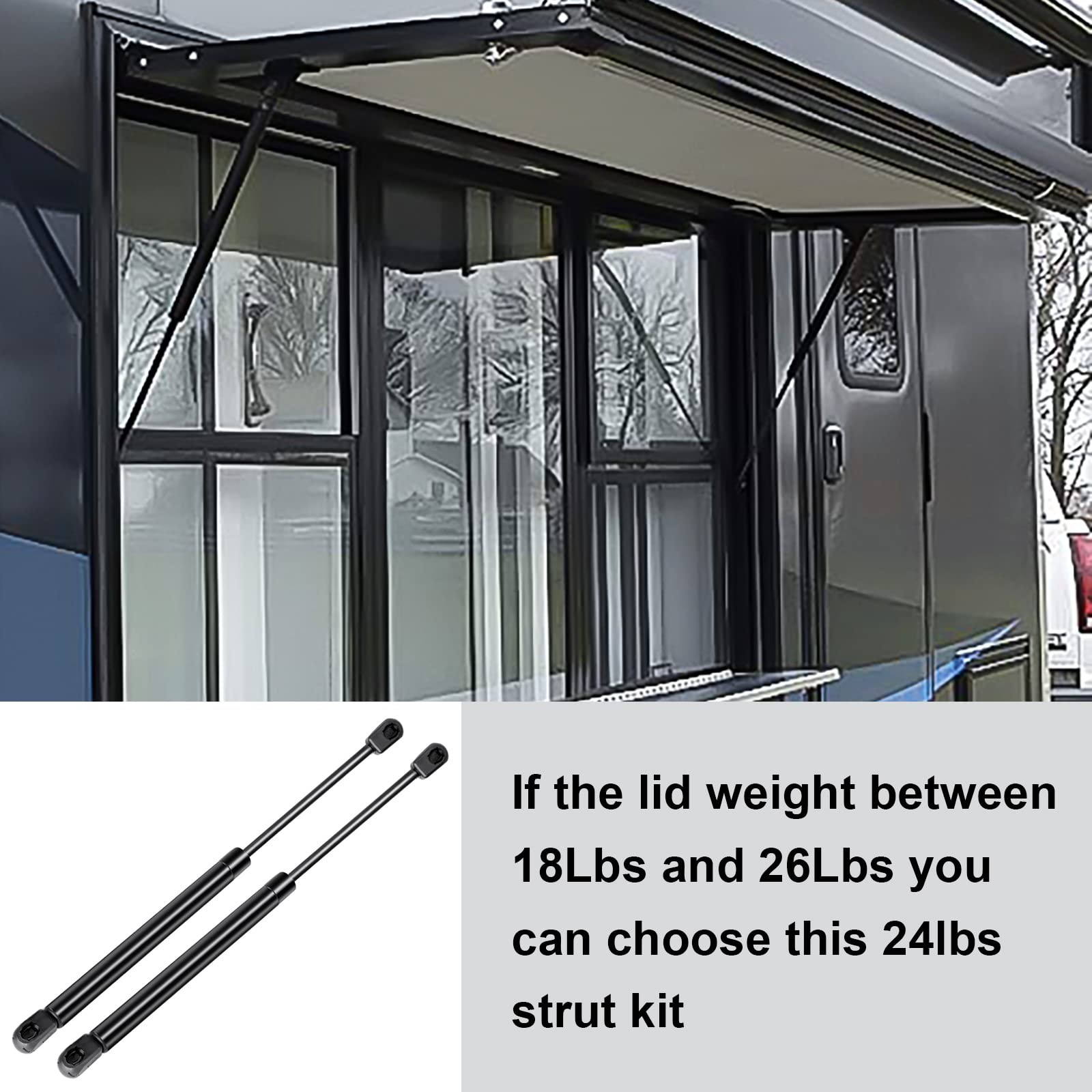 12 inch 24Lb/107N Gas Shocks Struts Spring Lift 12 inch, 24 LB /107 N