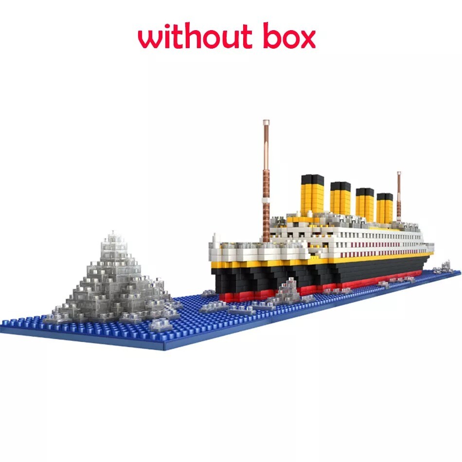 1860pcs RMS Titanic Model Large Cruise Ship/Boat 3D Micro Building Blocks Bricks
