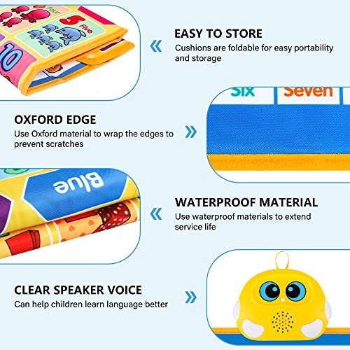 Interactive Alphabet Wall Chart – Talking ABCs & 123s Music Poster for Kids, Edu