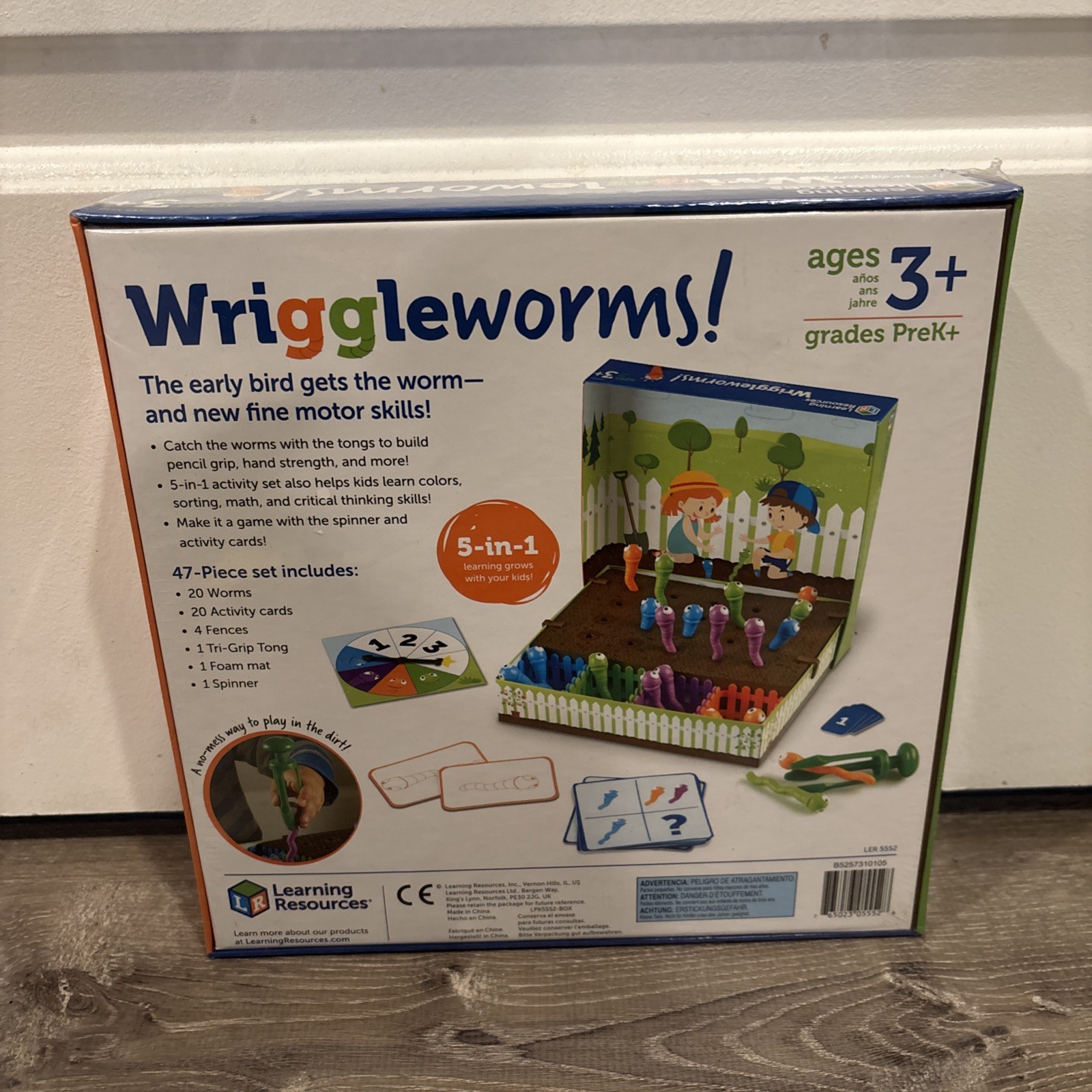 Learning Resources Wriggleworms! Fine Motor Activity Set – 47 Pieces NEW SEALED