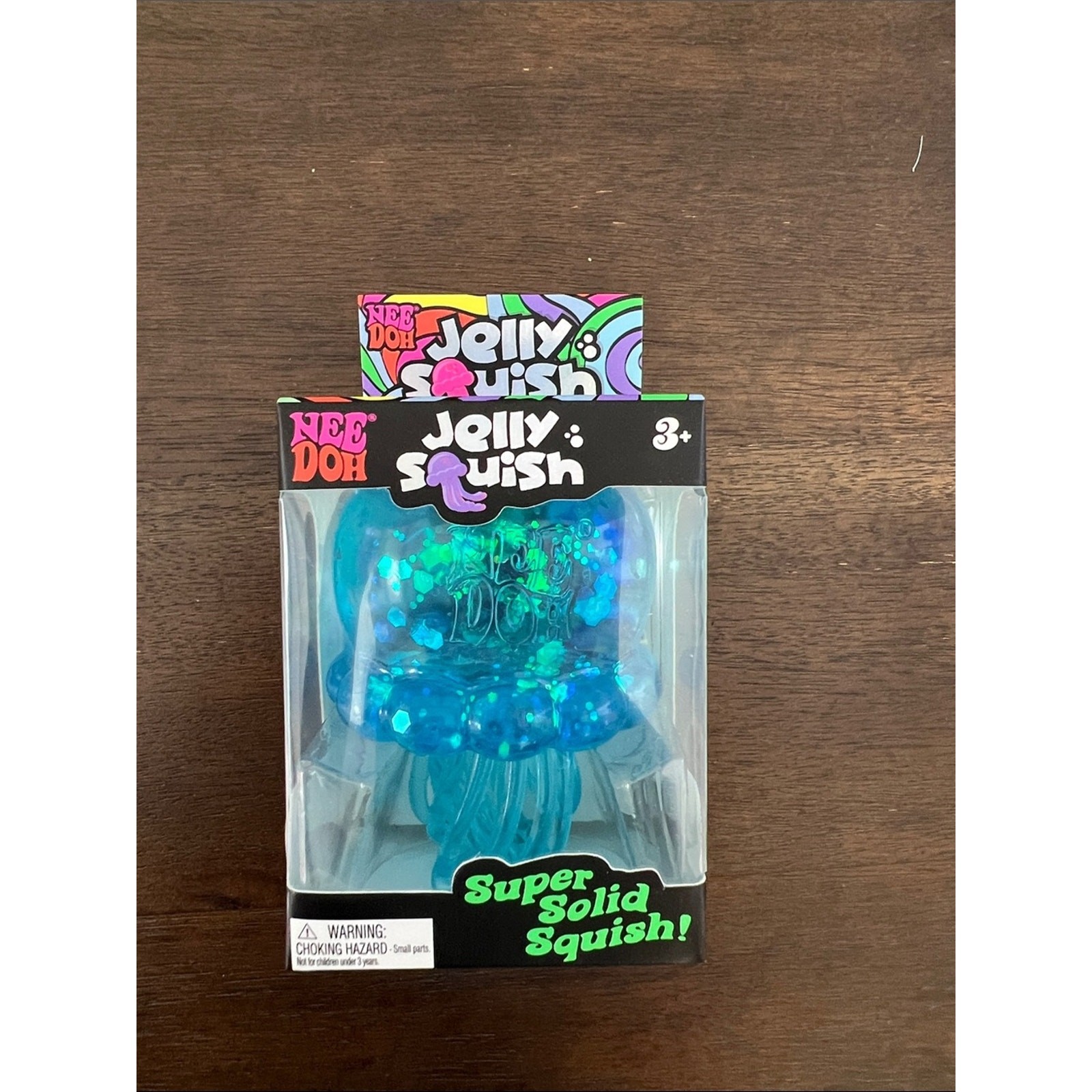NeeDoh Jelly Squish – BLUE – Super Solid Squish Sensory Fidget Toy – NIB!