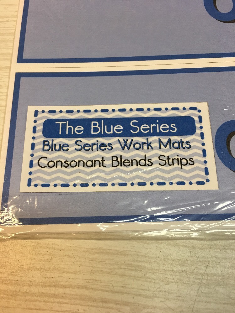 The Blue Series – 34 Ending Consonant Blends Strips Montessori