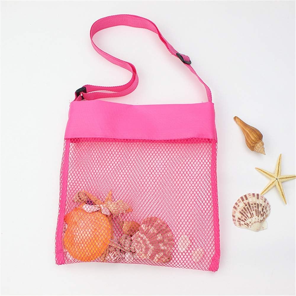 EMAXELER Colorful Mesh Beach Bags Breathable Sea Shell 5-pack
