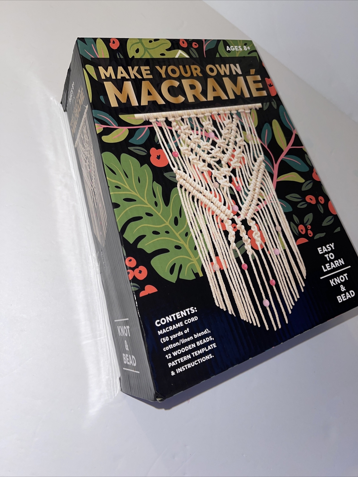new Make your own macramé Wall Decor easy learn to Knot And bead Box set