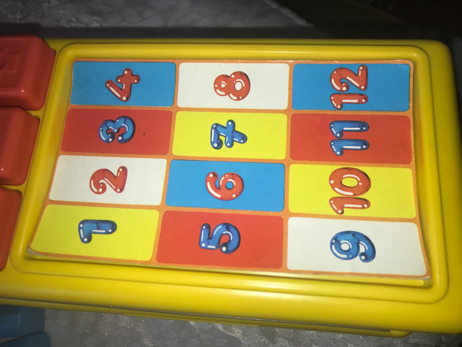 RARE Vintage CHICCO Italy 63023 COUNTING Numbers SCHOOL BUS Works Great COMPLETE