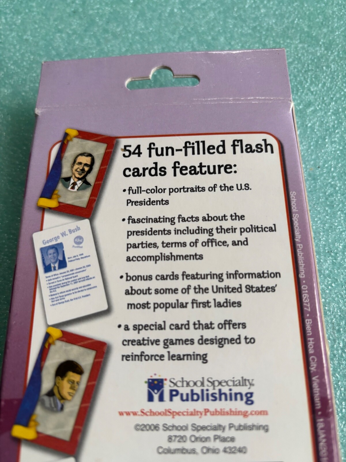 U.S. PRESIDENTS POCKET EDUCATIONAL FLASH CARDS~ OBAMA CLINTON BUSH HILIARY