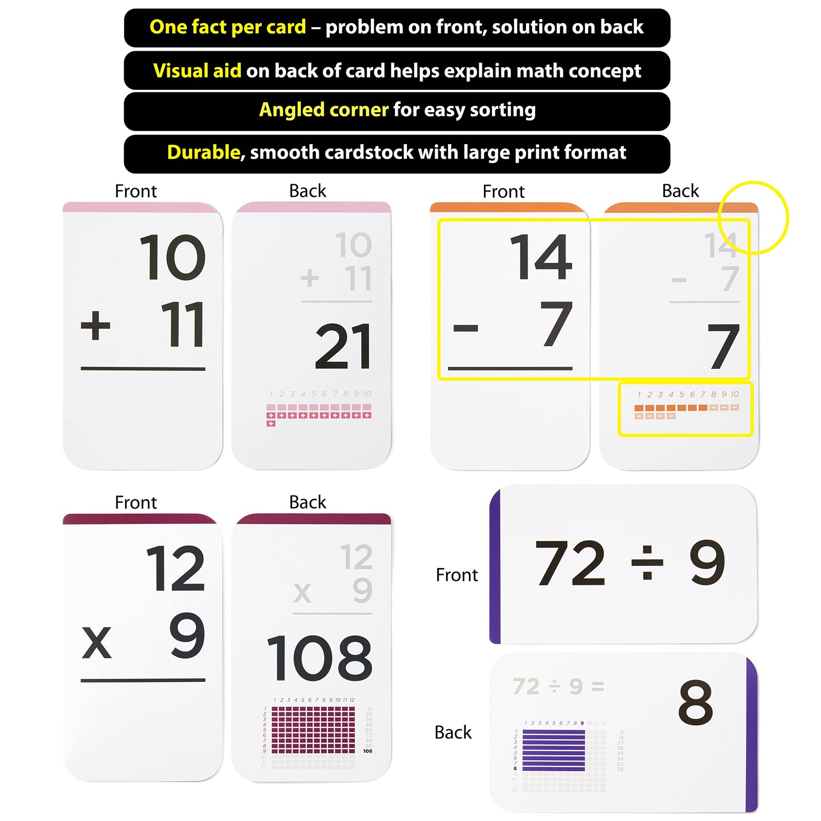 Award-Winning Math Flash Cards – 681 Addition, Subtraction, Multiplication & …
