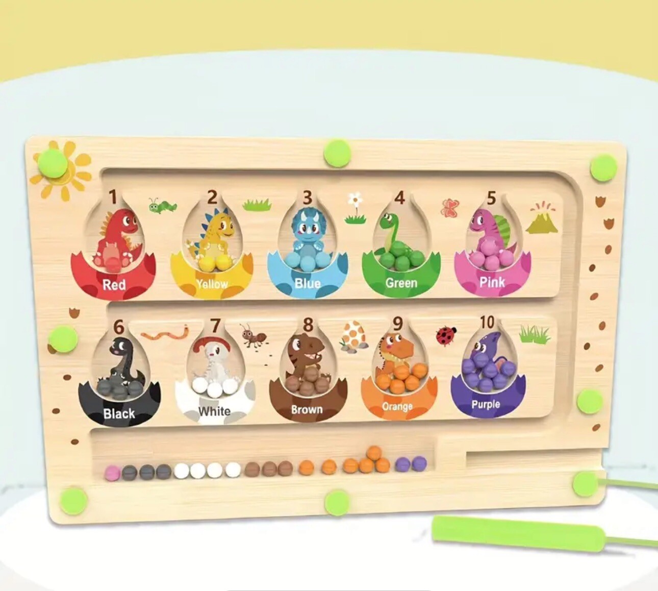 Magnetic Dinosaurs Eggs (alphabet, Colors & Numbers) Preschool/ Homeschooling