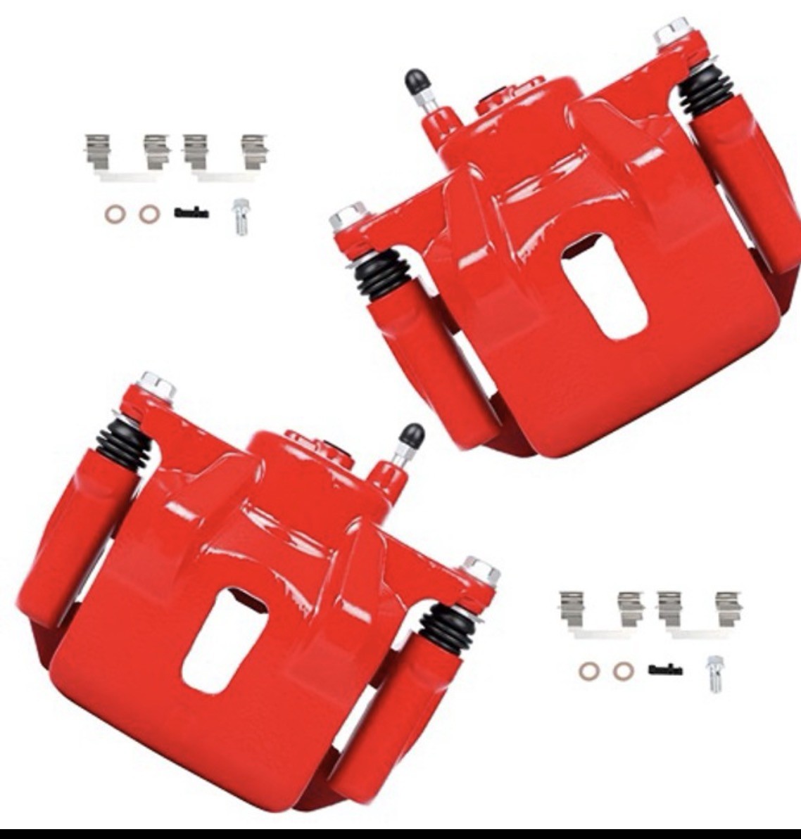 cciyu 19B2698 19B2699 Front Left & Right Brake Calipers With Bracket For Pontiac