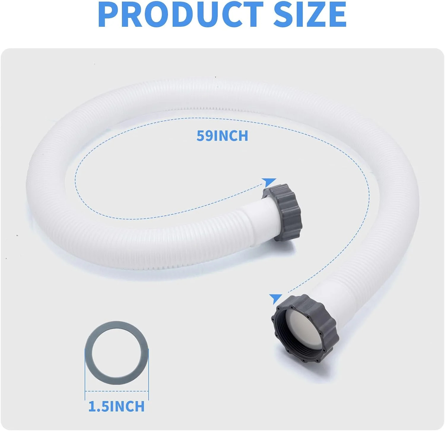 1.5″ Pool Hose For Intex Filter Pump,1.5 Inch Pool Hoses For Above Ground Pools,