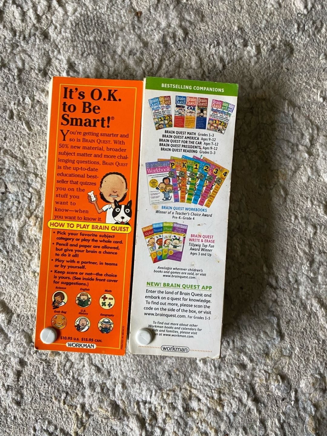 Lot of 2 Brain Quest Educational Deck Cards Grade 2 and Grade 4