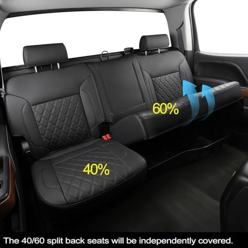 Chevy Silverado/Sierra Seat Covers for 2014-2018 Full Set – B Black