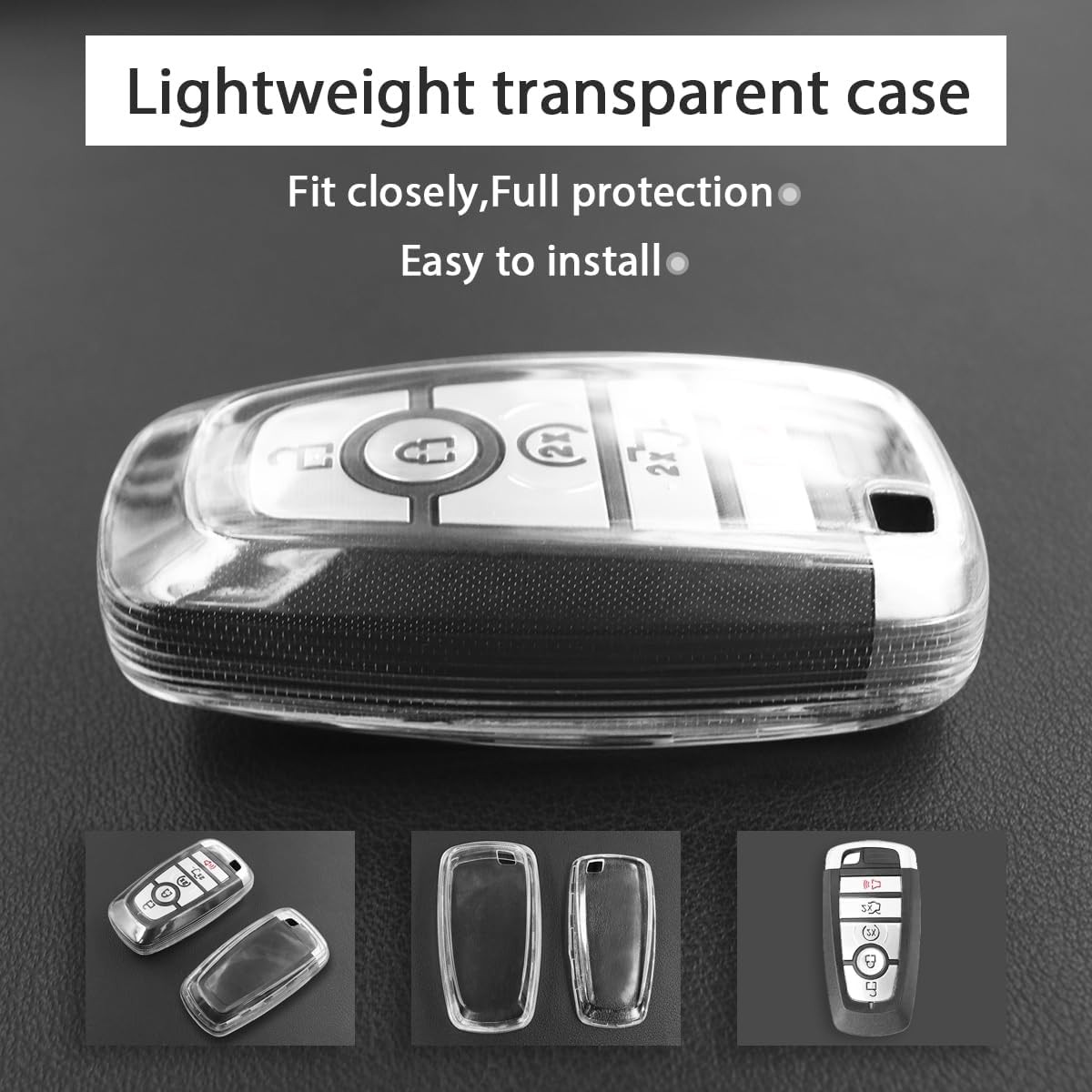 Key Case Fob Cover Compatible For Ford F150 F250 F350 Edge Explorer Mustang Rapt