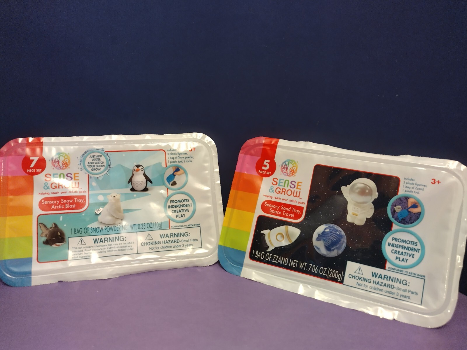 Creative Sense and Grow Sensory Snow Tray Artic Blast and Space Travel