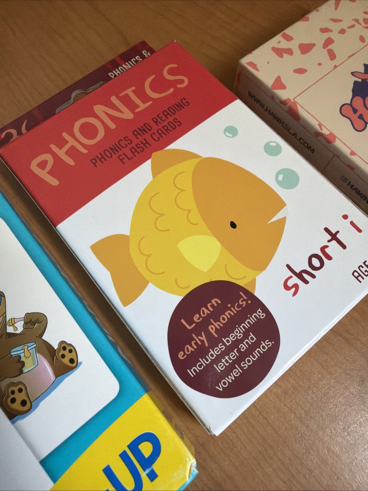 52 Alphabet Fun Flash Cards + 36 flash cards PHONICS short i + Go fish card game