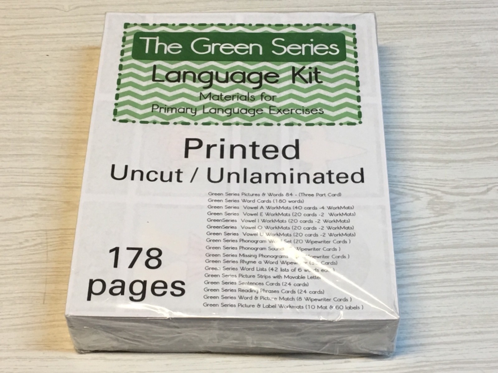 The Pink, Blue & Green Series – all 3 Language Kits Montessori (PRINTED) 500 pgs
