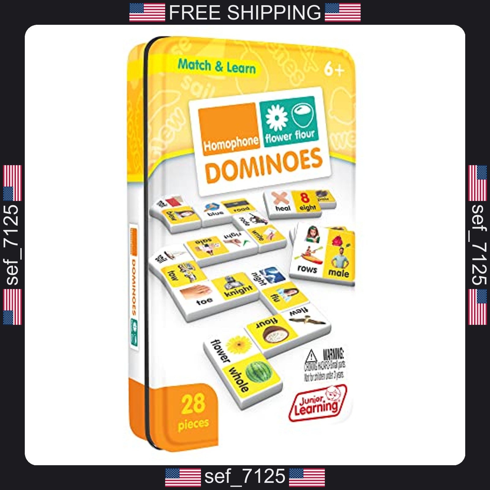 Junior Learning Homophone Match & Learn Dominoes