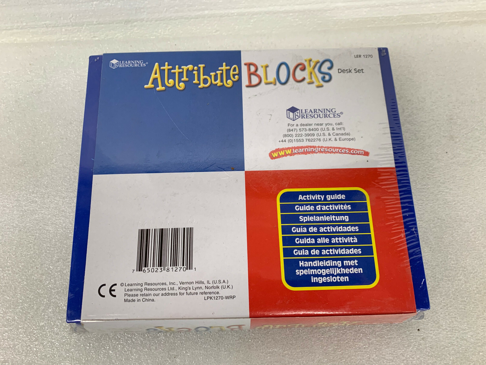 Learning Resources LER 12700 Attribute Blocks Desk 60 Piece Set