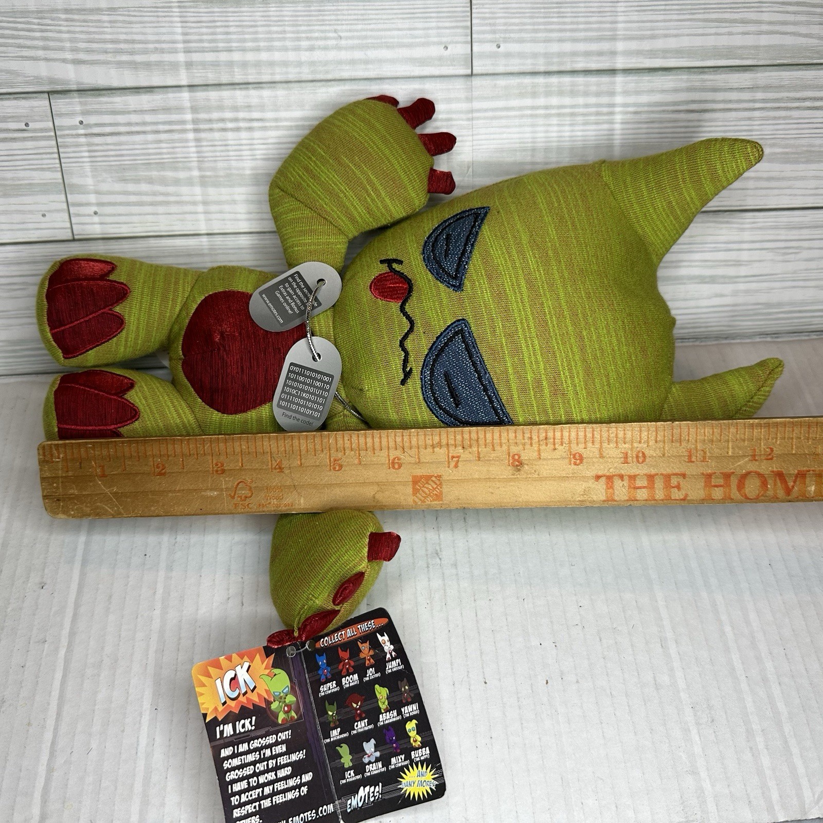 Emotes Collectible Emotional Therapy Toys Ick Plush New With Tags Rare Green Red