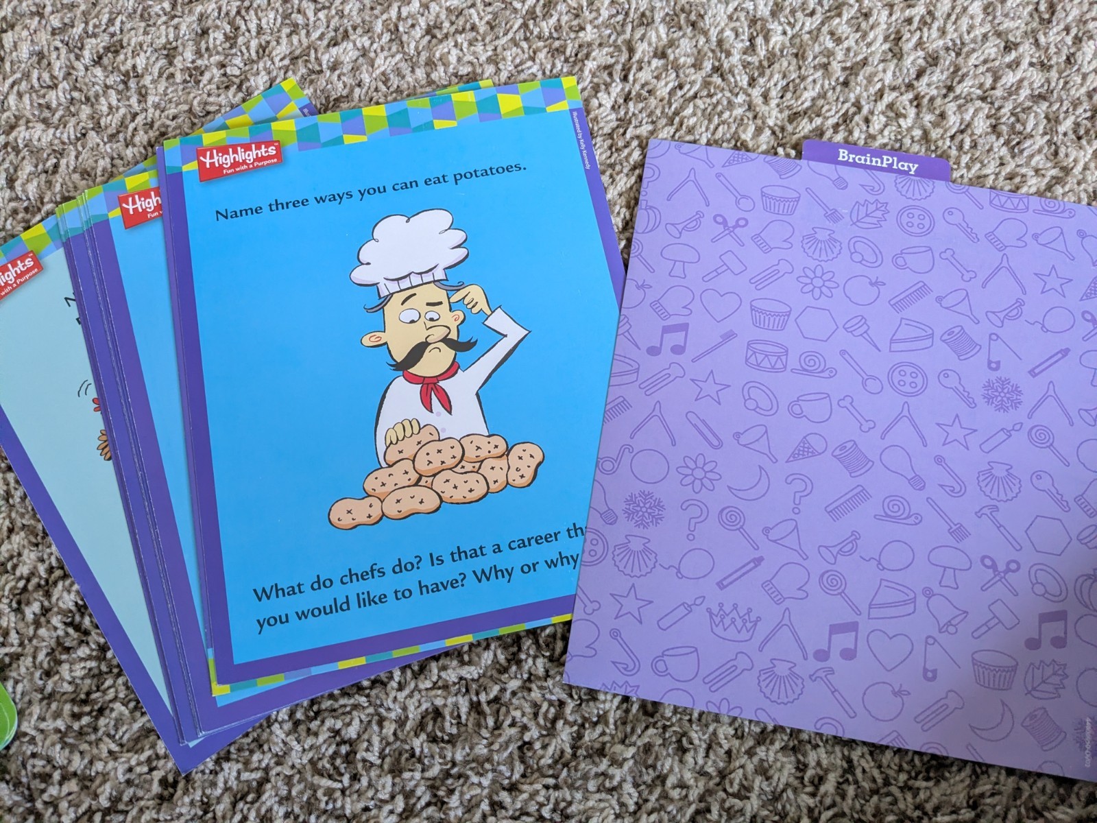 Highlights Giant Activity Cards 40 8×10 Cards With Puzzles And Writing Help