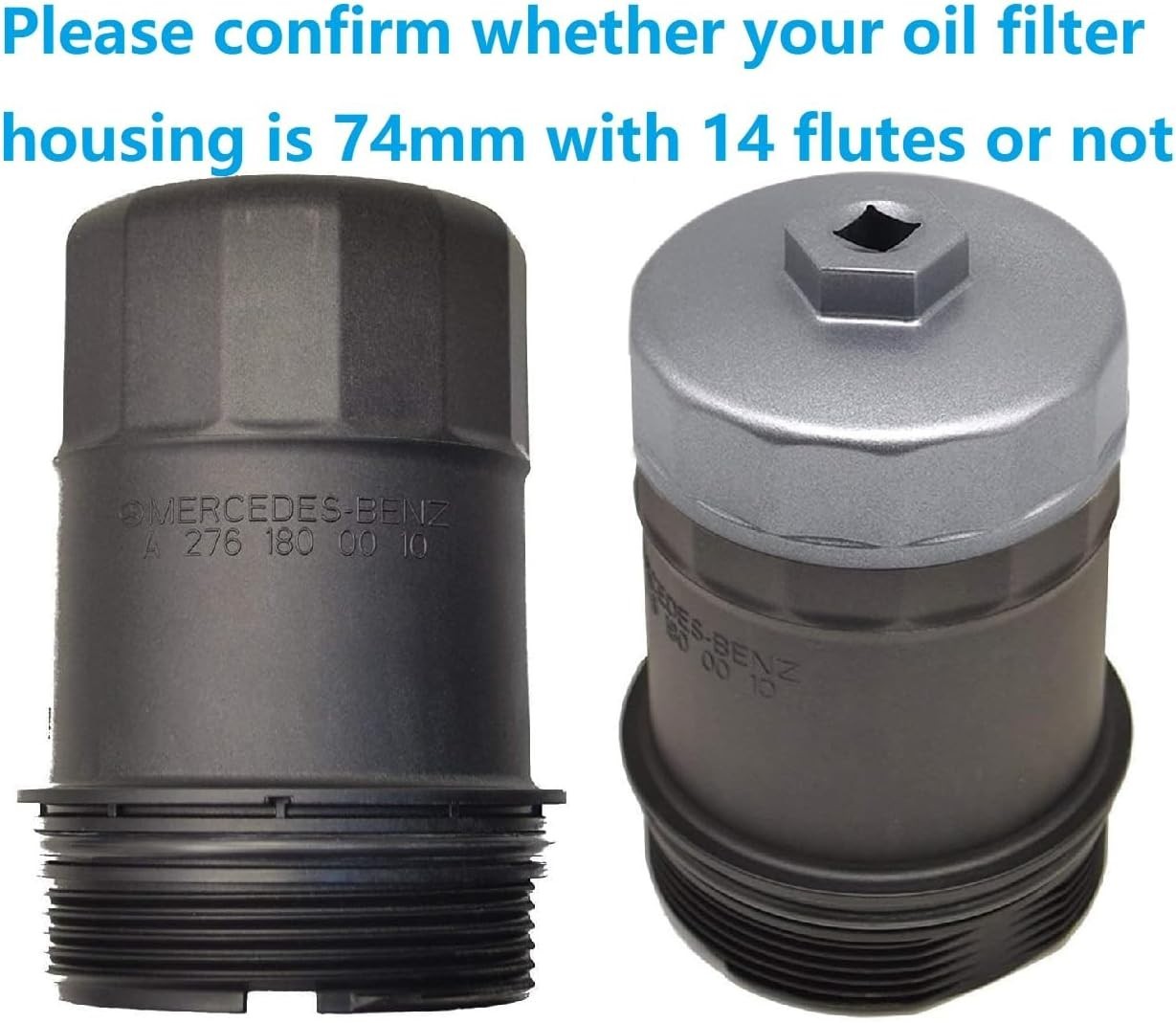 Heavy Duty 74mm 14 Flutes Oil Filter Wrench For Volkswagen, Mercedes Benz, VW,