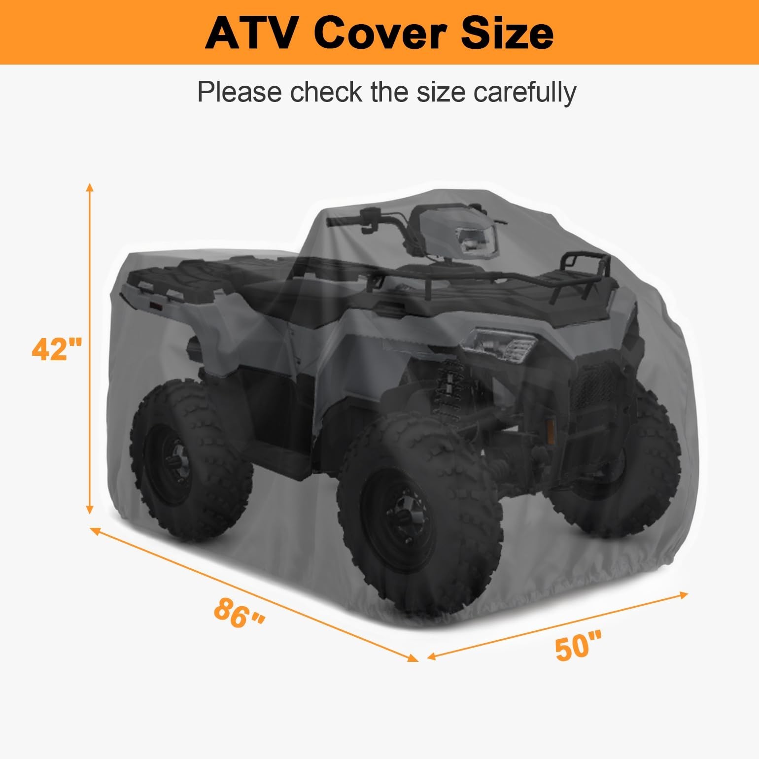 ATV Cover, 600D Heavy Duty 4 Wheeler Cover Waterproof Outdoor Quad Cover Comp…
