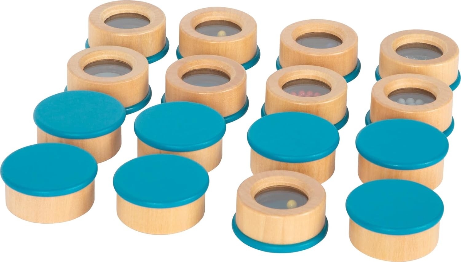 small foot Listening Memory, Kids’ Acoustic Sensory Game, 16 Filled Wood contain