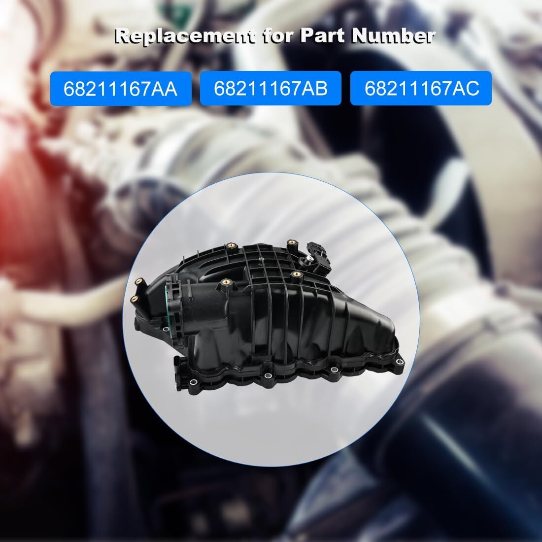 Intake Manifold Compatible with 2014-2019 Jeep Grand Cherokee 2014-2018 Ram 1500