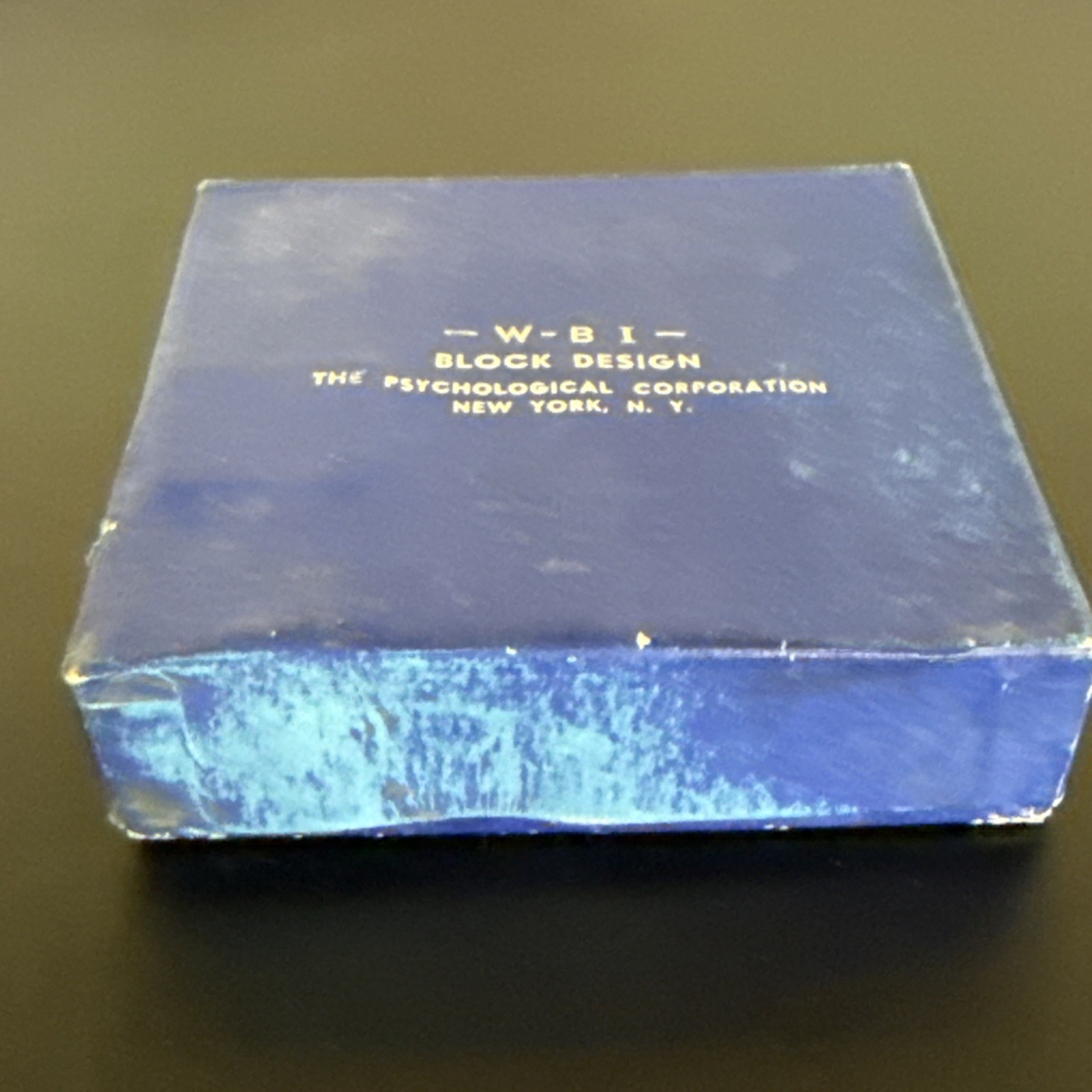 Vintage WBI Block Design Test – 16 Blocks – Kohs Style Wechsler IQ Test w/Box