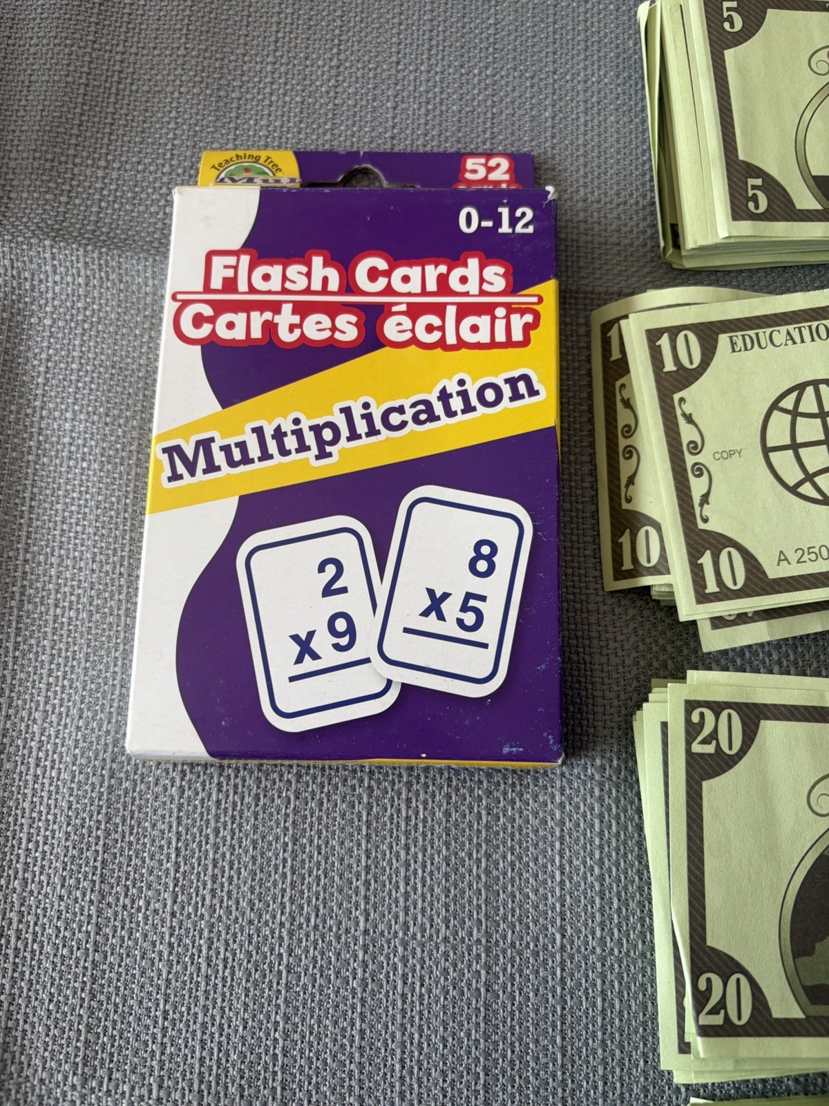 Play Money and Coins With Flash Cards