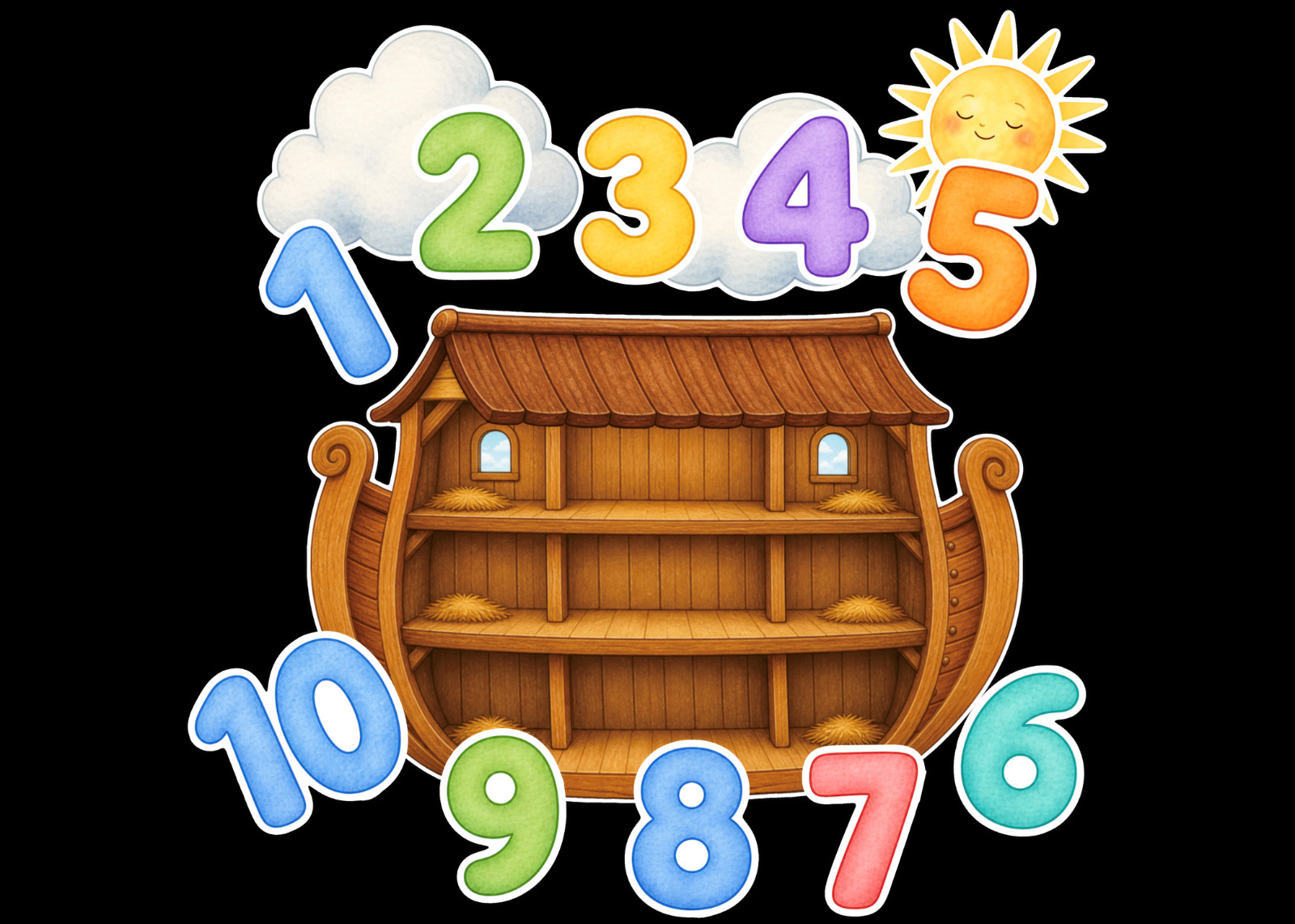 Who Built the Ark?/Noah’s Ark 53-pc Flannel Felt Board Story