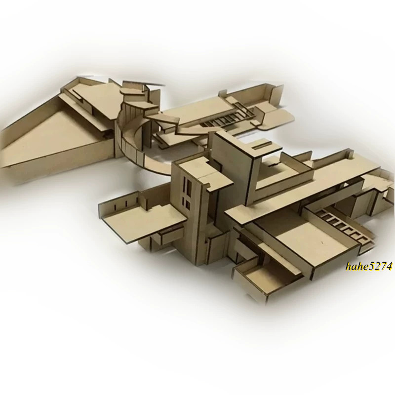 1:100/120/150 Fallingwater Wooden Assembly Model Architectural Handcraft DIY Kit
