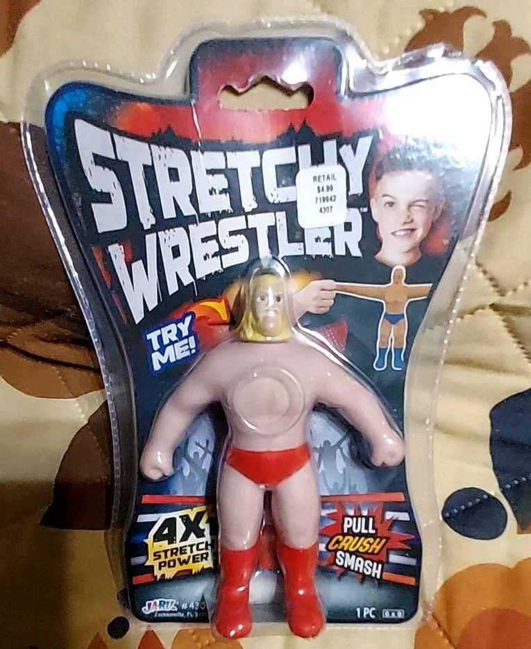 JARU Stretchy Wrestler Action Figure 4X Stretch Power Pull Crush Smash Toy NEW