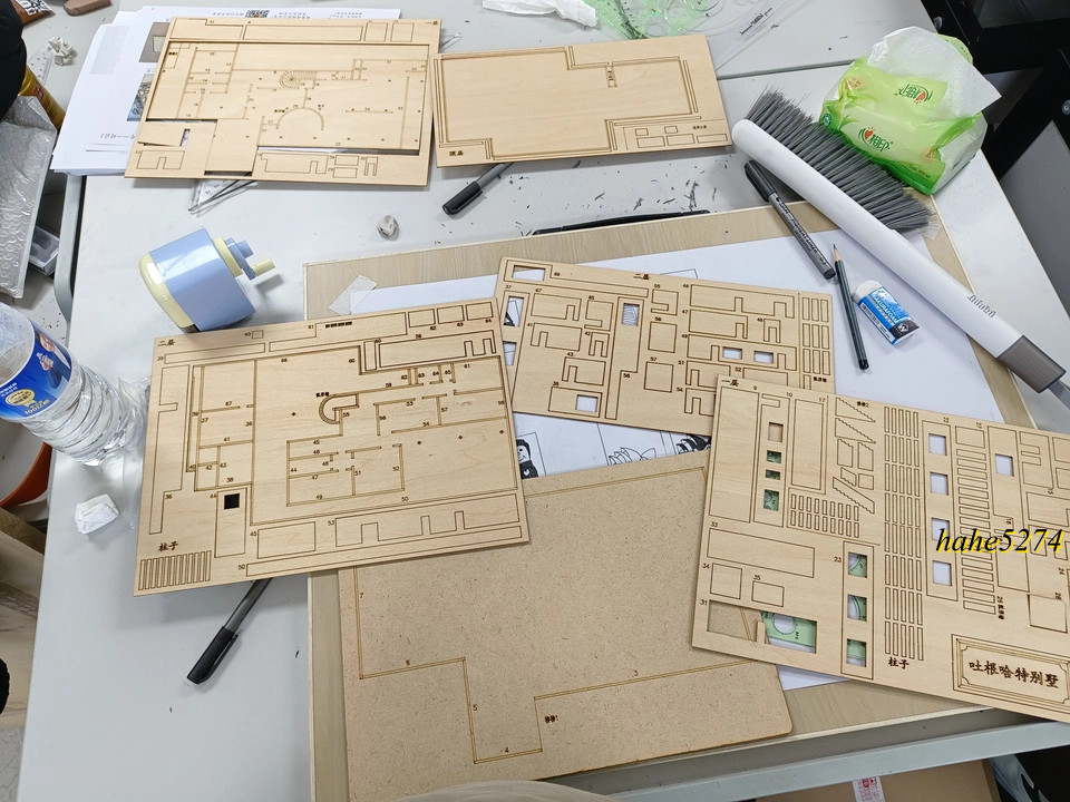 1:75/100/150 Villa Tugendhat Wooden Assembly Model Architectural Handcraft Kit