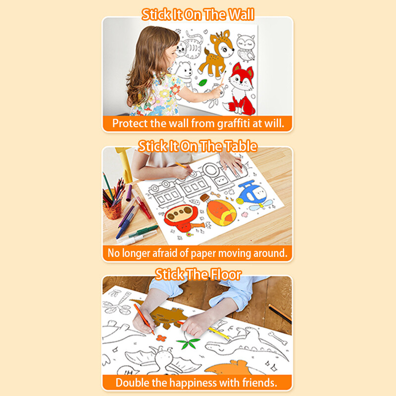3-Meter Graffiti Scroll Children’s Drawing Roll DIY Kid Painting Educational Toy