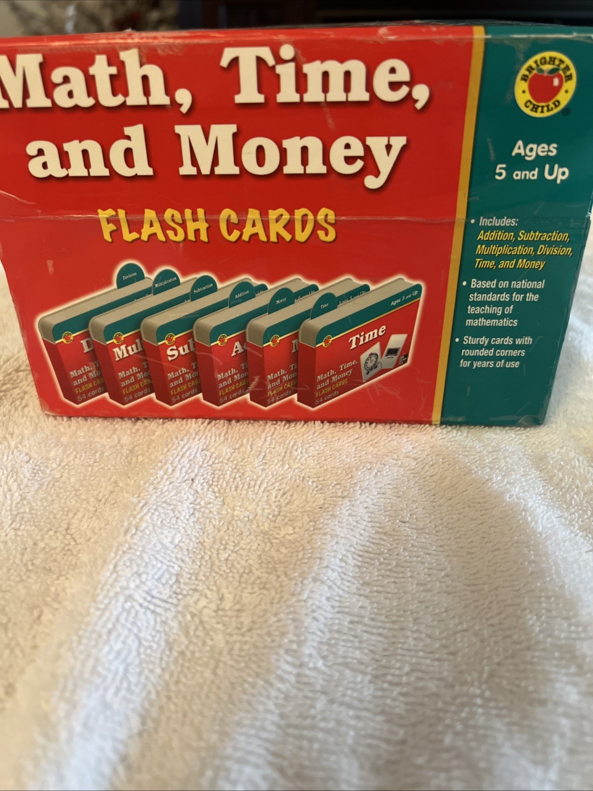 Brighter Child Flash Cards Math Time and Money Teachers Home School