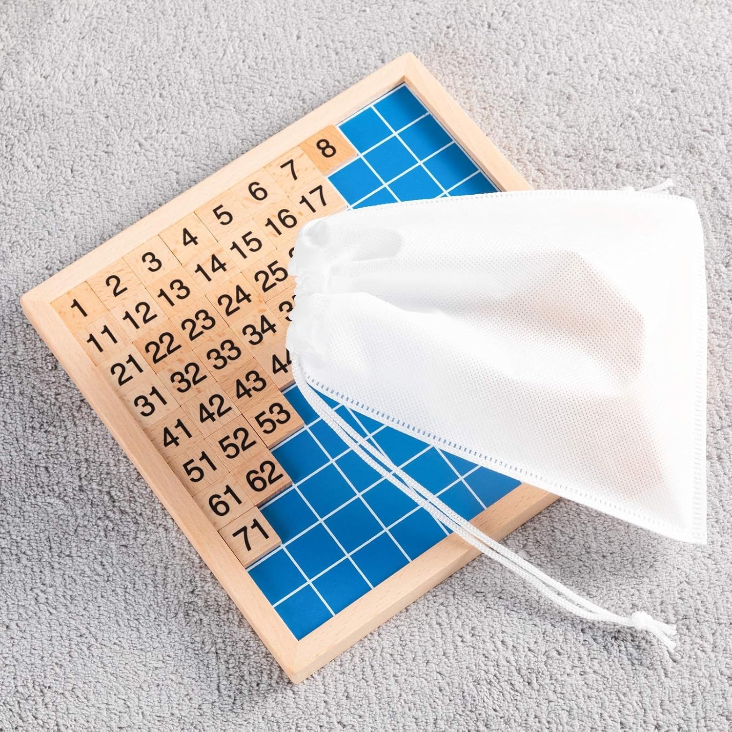 Educational Wooden Counting Board 1-100 with Storage Bag – Perfect for Preschool