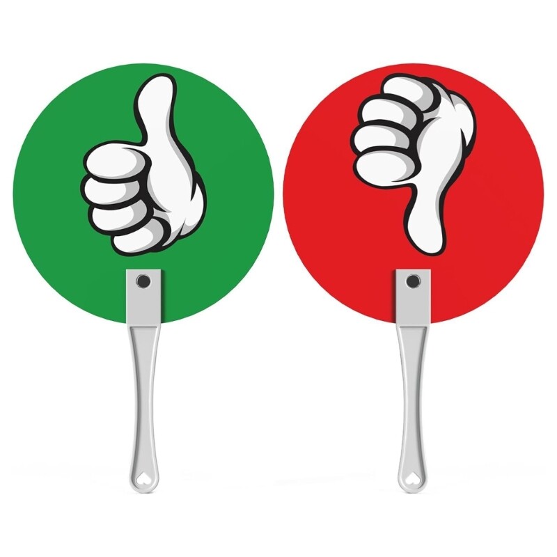 10 Pcs Thumb Up Thumb Down Classroom Tuning Paddle Yes No Paddles for Classroom