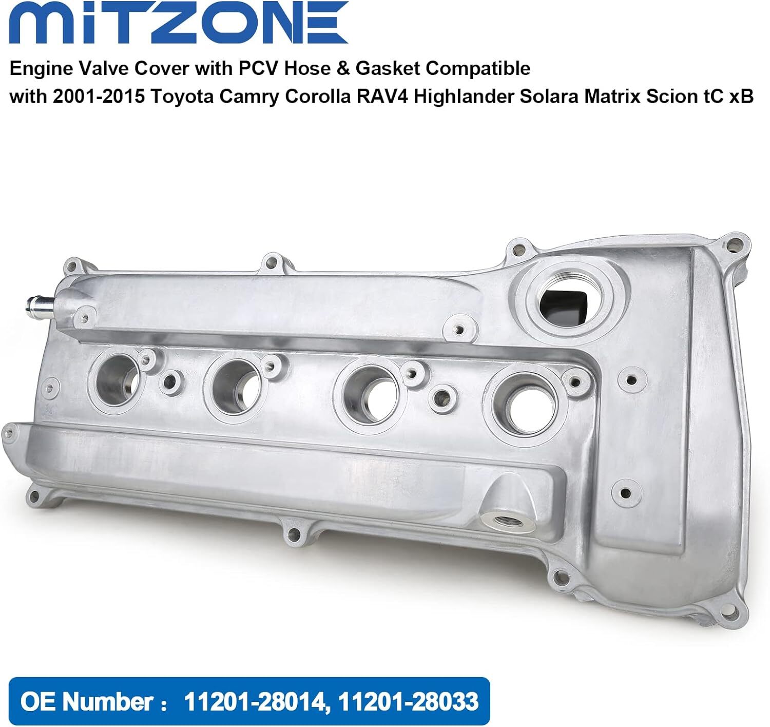 Red(Upgrade Aluminum) MITZONE Engine Valve Cover with PCV Hose & Gasket