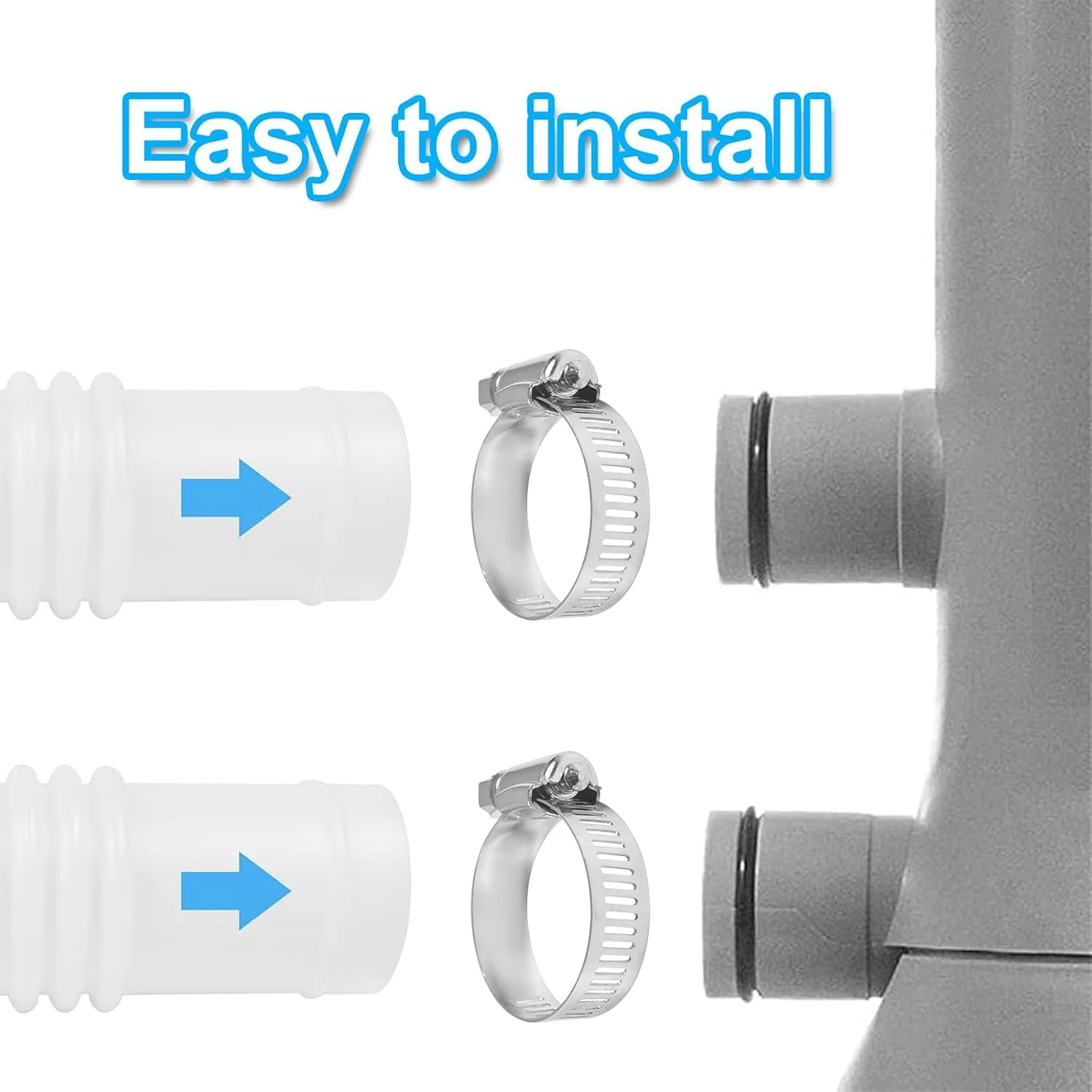 Pool Pump Hose for Above Ground Pools, Premium Pool Filter Pump Hoses, 2 Pack 1.