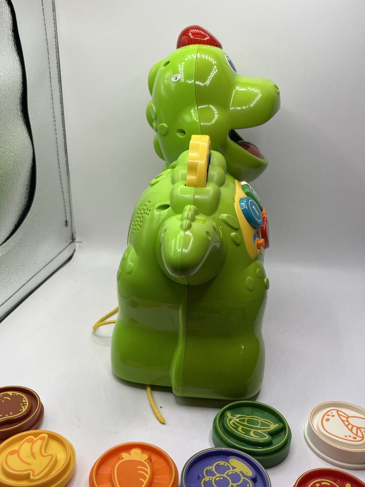 Vtech Chomp Count Dino 7 Chip Interactive Learning Toddler Toy 12″ Lights Music