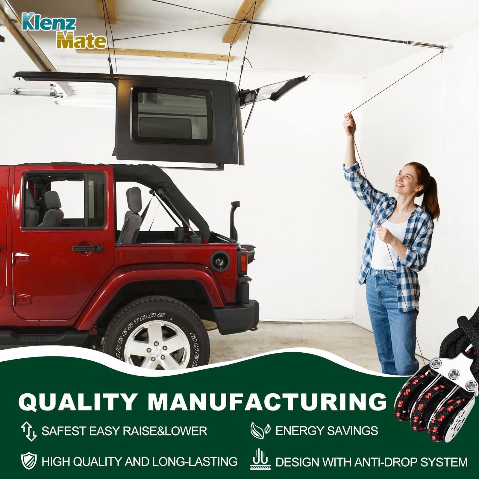Upgraded Hardtop Removal Lift with Removal Tool Kit,Compatible with All Jeep …