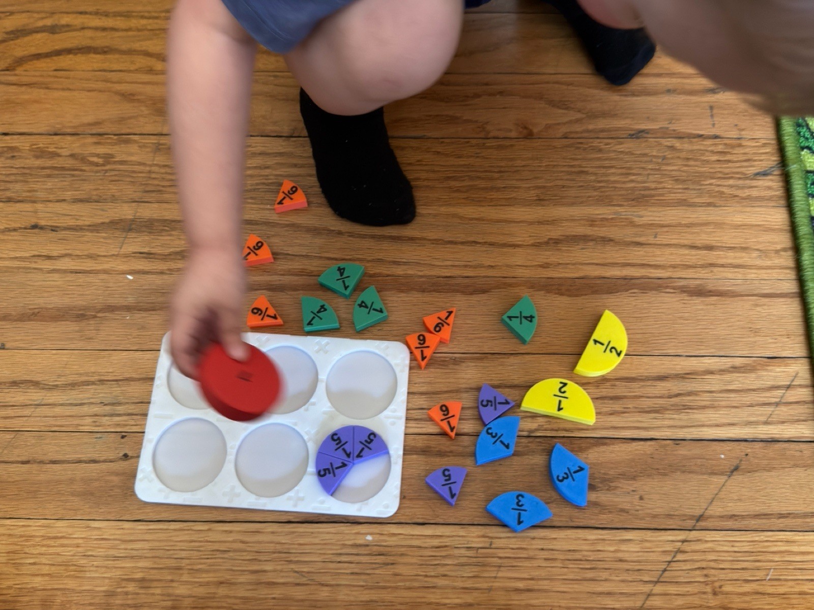 Fractions Table For Kids – 1, 1/2, 1/3, 1/4, 1/5, 1/6th Of A Circle 4 Toddlers
