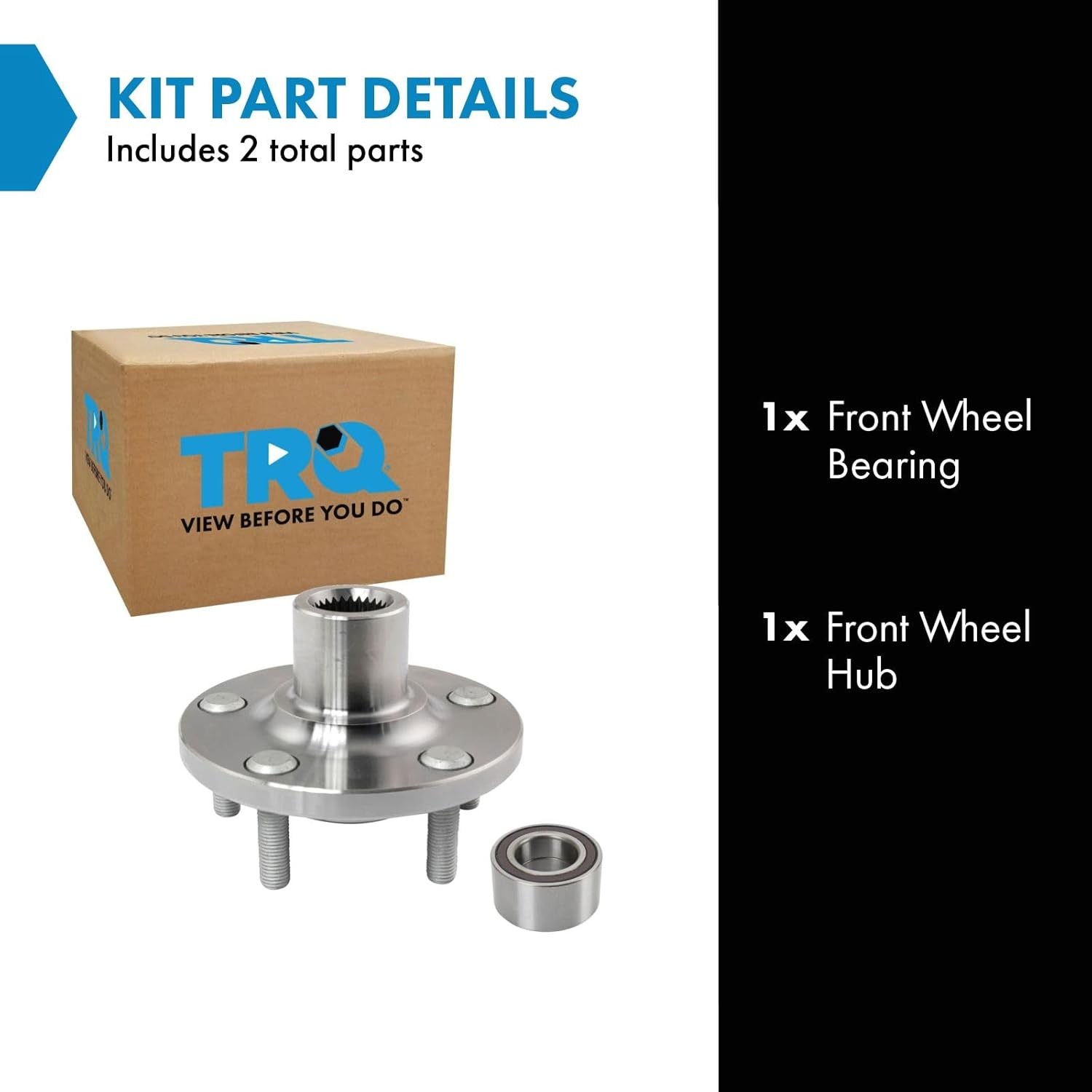 TRQ Wheel Bearing & Hub Kit Compatible with 2013-2019 Ford Escape 2015-2019