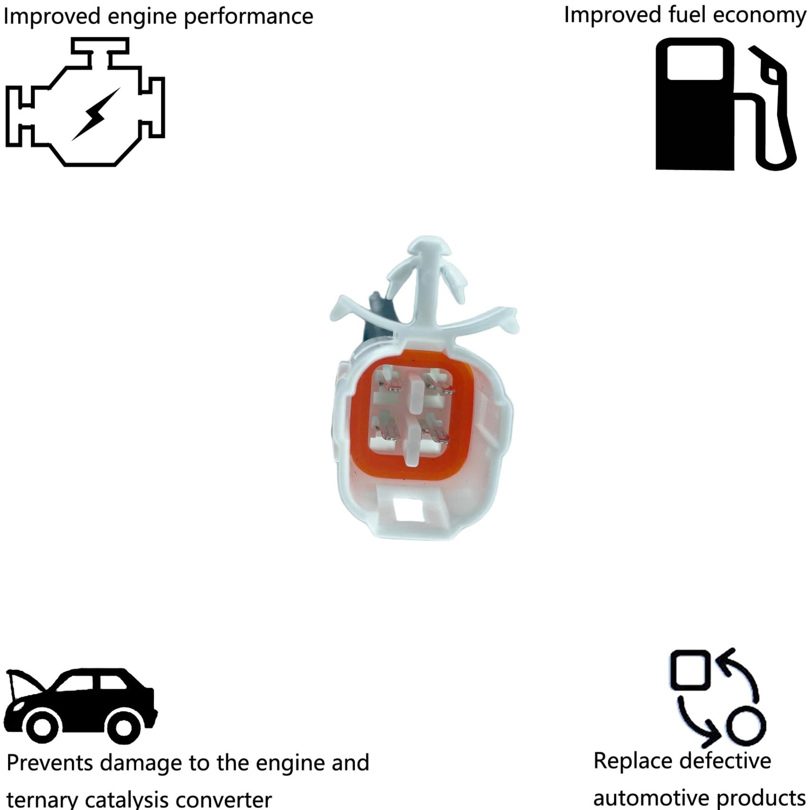 Dropwater Downstream Rear O2 Oxygen Sensor Compatible with Chevy 2003 Black