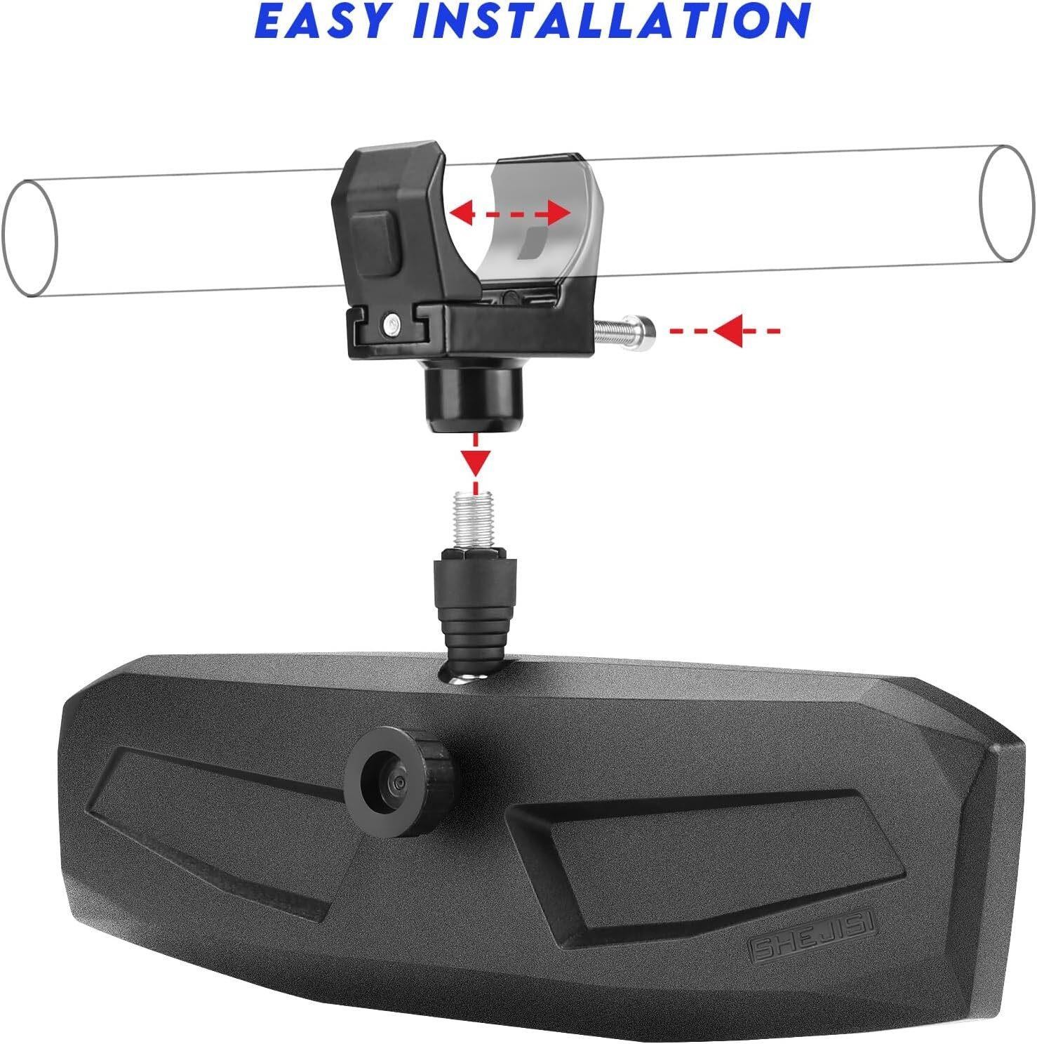 UTV Rear View Mirror,SXS UTV Mirrors HD,360°Adjustable Angle for 1.5″ to 2.0