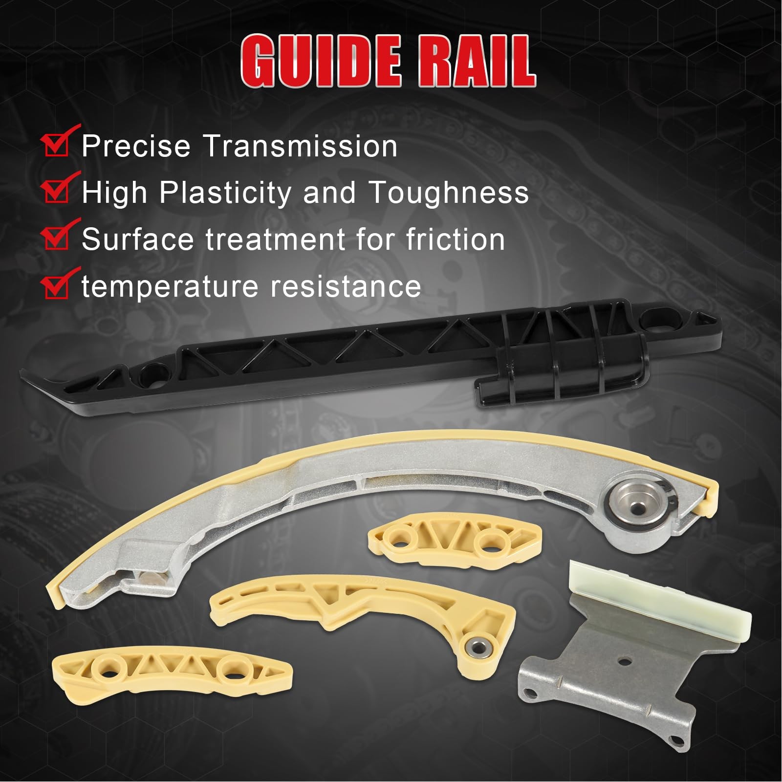 94201S Timing Chain Kit Tensioner Guide Rail Crank Sprocket Shaft 2.0L 2.2L 2.4L