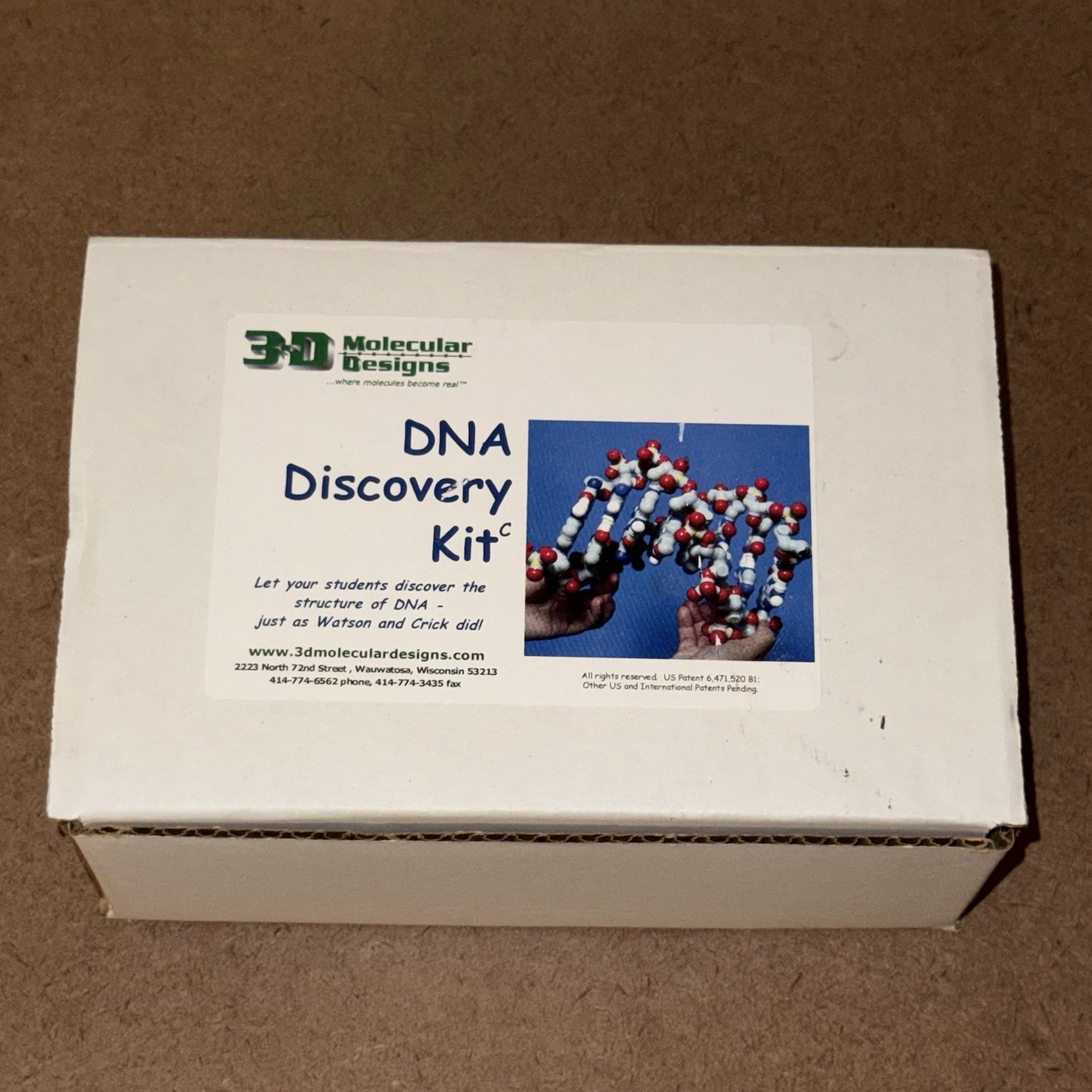 3D Molecular Designs The DNA Discovery Kit – 2 Base Pair Model Molecule Science